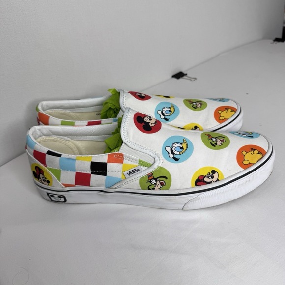 Disney Parks 50th Mickey & Friends Vans Off The Wall Slip On Shoes Mens 12 - Picture 6 of 11